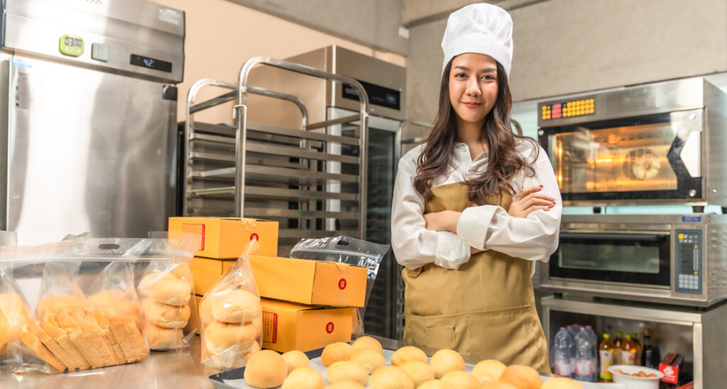 Bread loaves, essential bakery products.