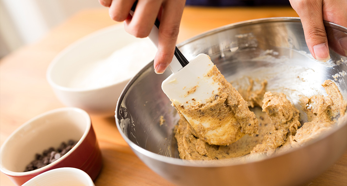 Chocolate chip cookies in the making